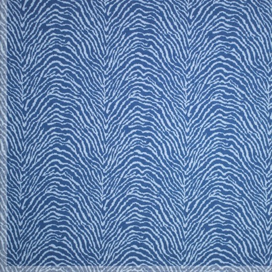 Jacquard -  Stoff "Zebra" blau