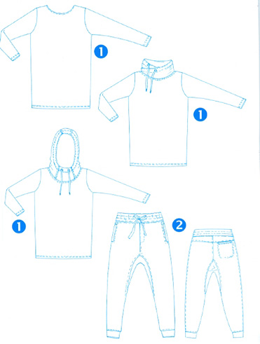 ABACADABRA 180;Hose und Shirt ( Pullover) Schnittmuster  Gr. 92 - 152