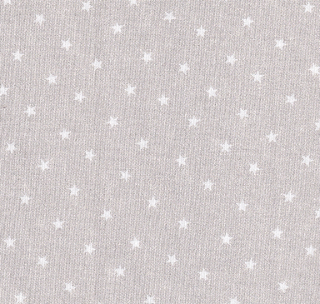 Baumwollstoff weiße Sterne auf hell sandfarben, "Mini-Baby Collection" OEKO-TEX Zertifikat