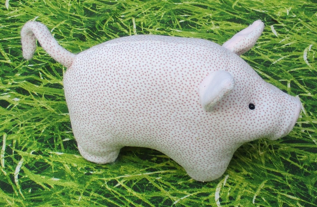 Glücksschweinchen klein, 20cm, Nähset mit Rassel