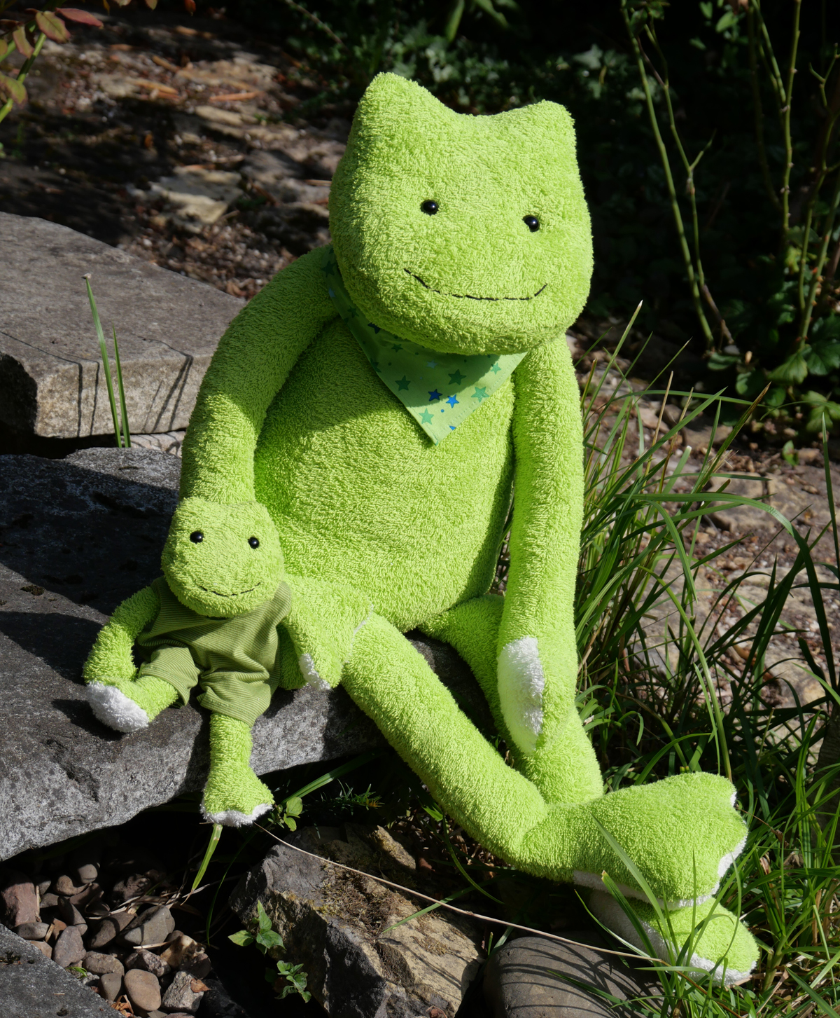 Frosch mit Hose "Optimist", 30cm, Nähset