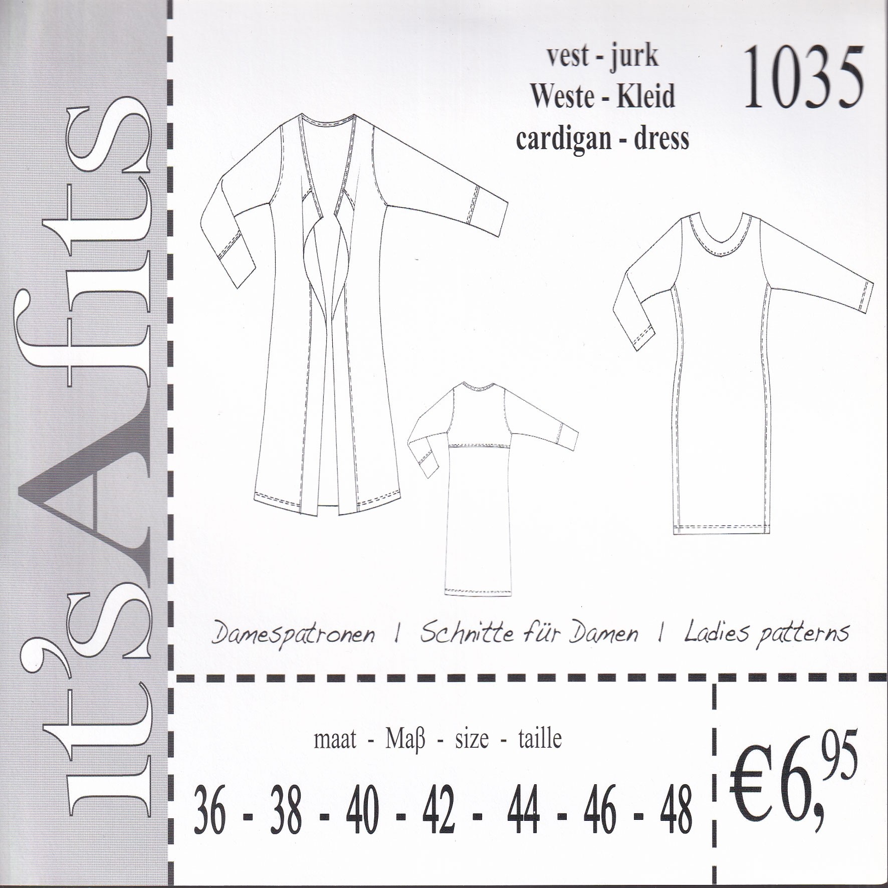It´s a fits Cardigan und Kleid 1035, Schnittmuster für einen Cardigan und ein Kleid, Gr. 36 - 48