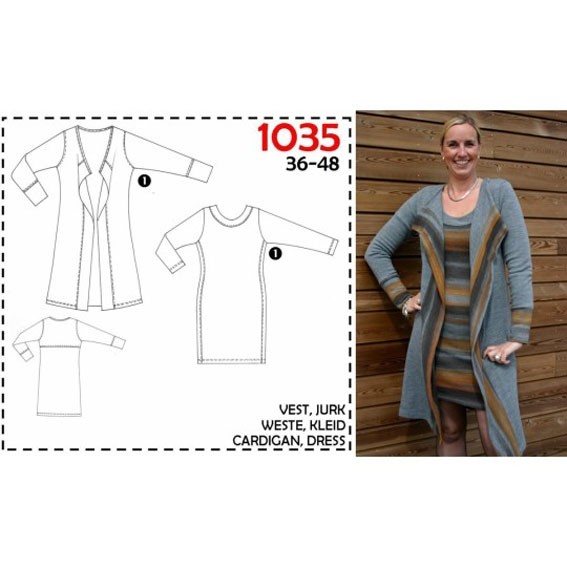 It´s a fits Cardigan und Kleid 1035, Schnittmuster für einen Cardigan und ein Kleid, Gr. 36 - 48